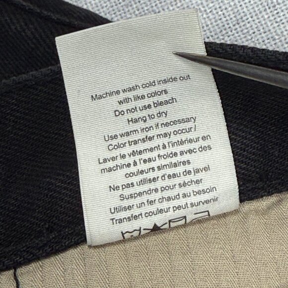 Rag & Bone Fit 3 Classic Fit Jean Black Cotton Blend Straight Leg Denim 33x32 - Picture 11 of 12